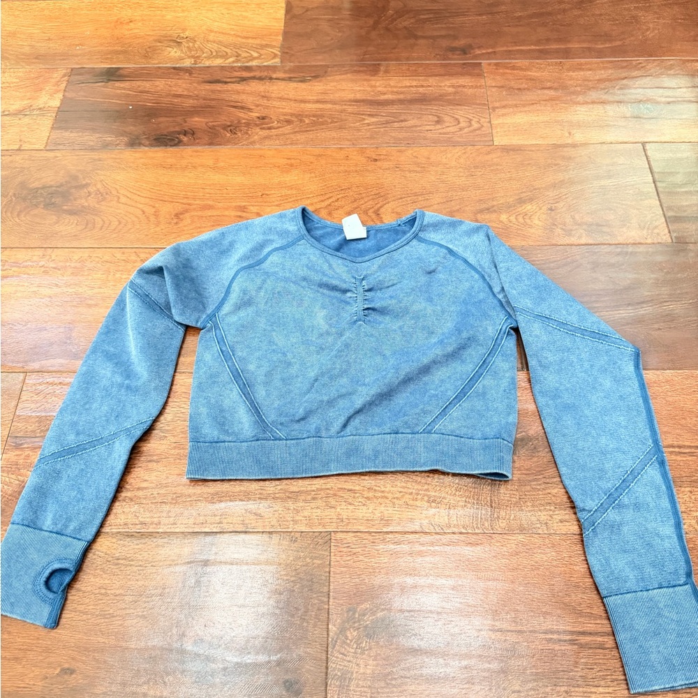 Source Unknown Blue Long Sleeve Bodysuit